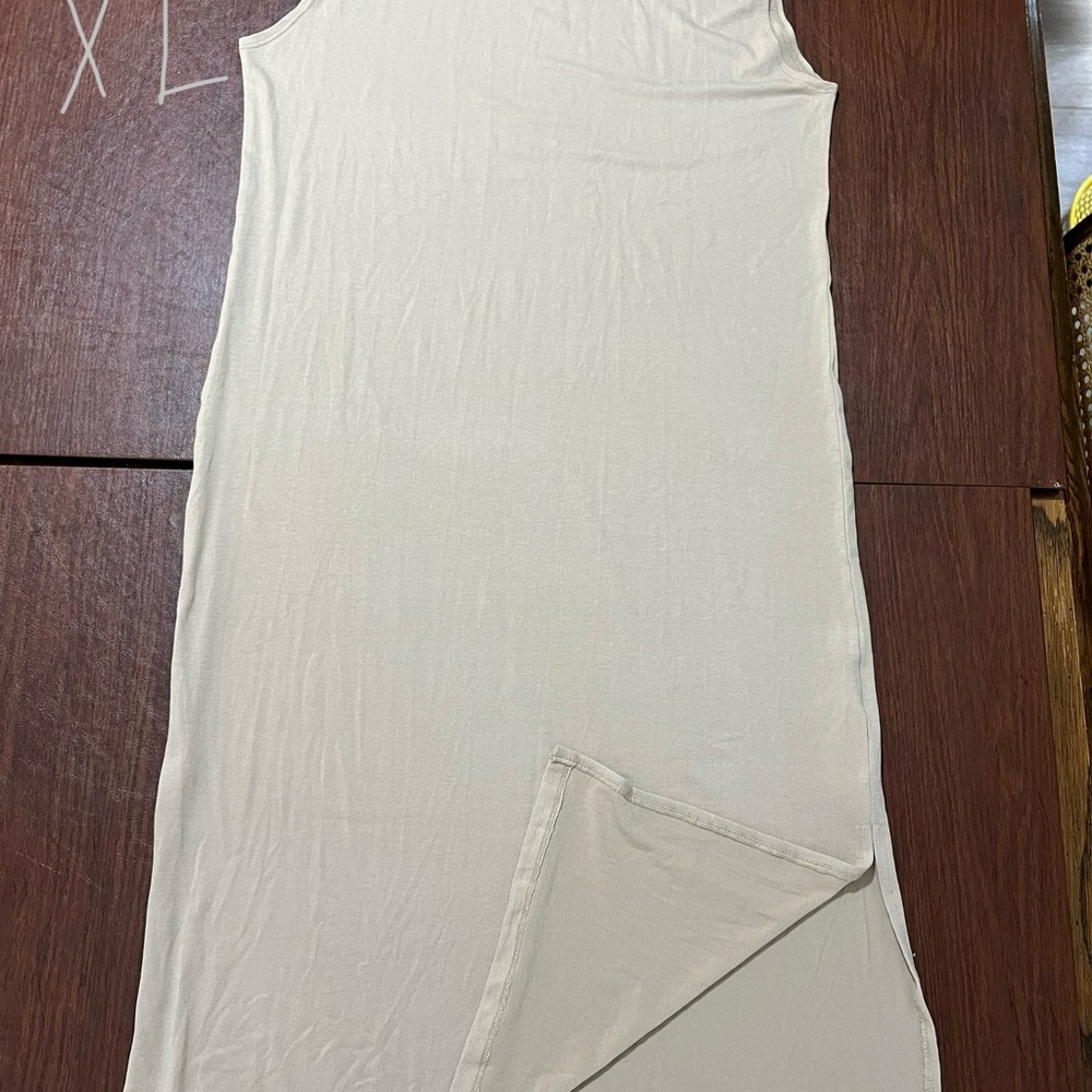 Chic Asymmetrical Cream Dress